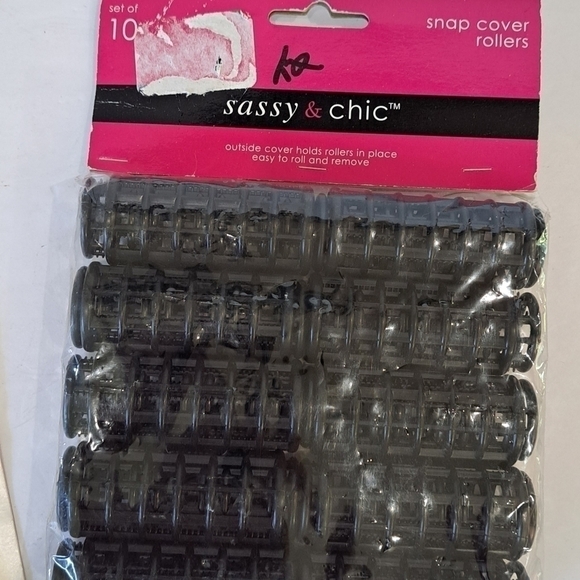 Vintage Lot of Hair Accessories Snap Cover Rollers Bobby Pins Hair Ties - Picture 3 of 9